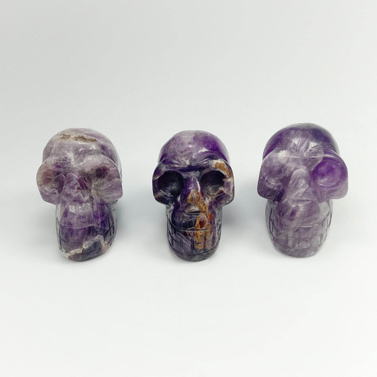 Carved Chevron Amethyst Skull-Rocks and Gems Canada
