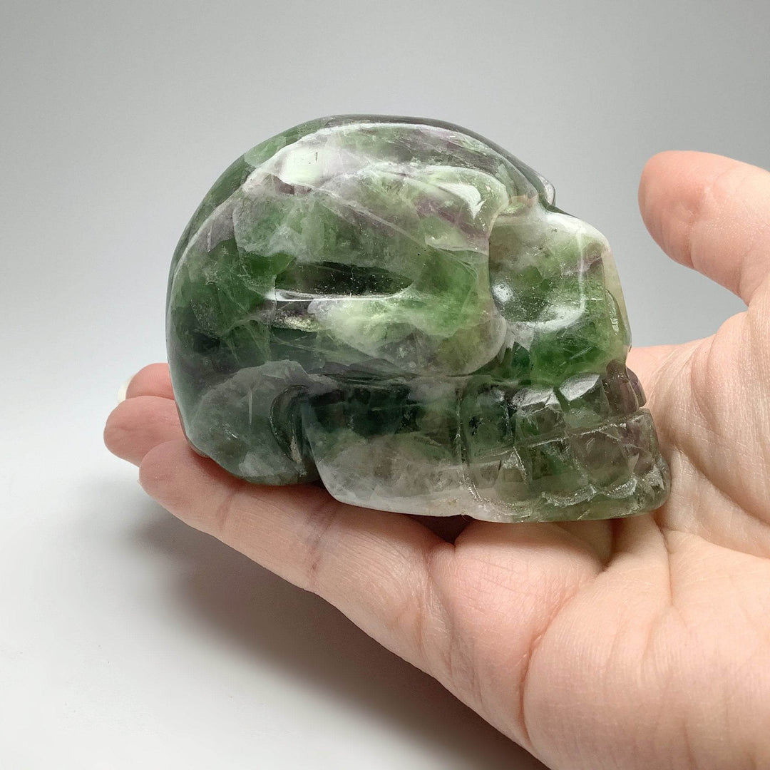 Carved Fluorite Skull-Rocks and Gems Canada
