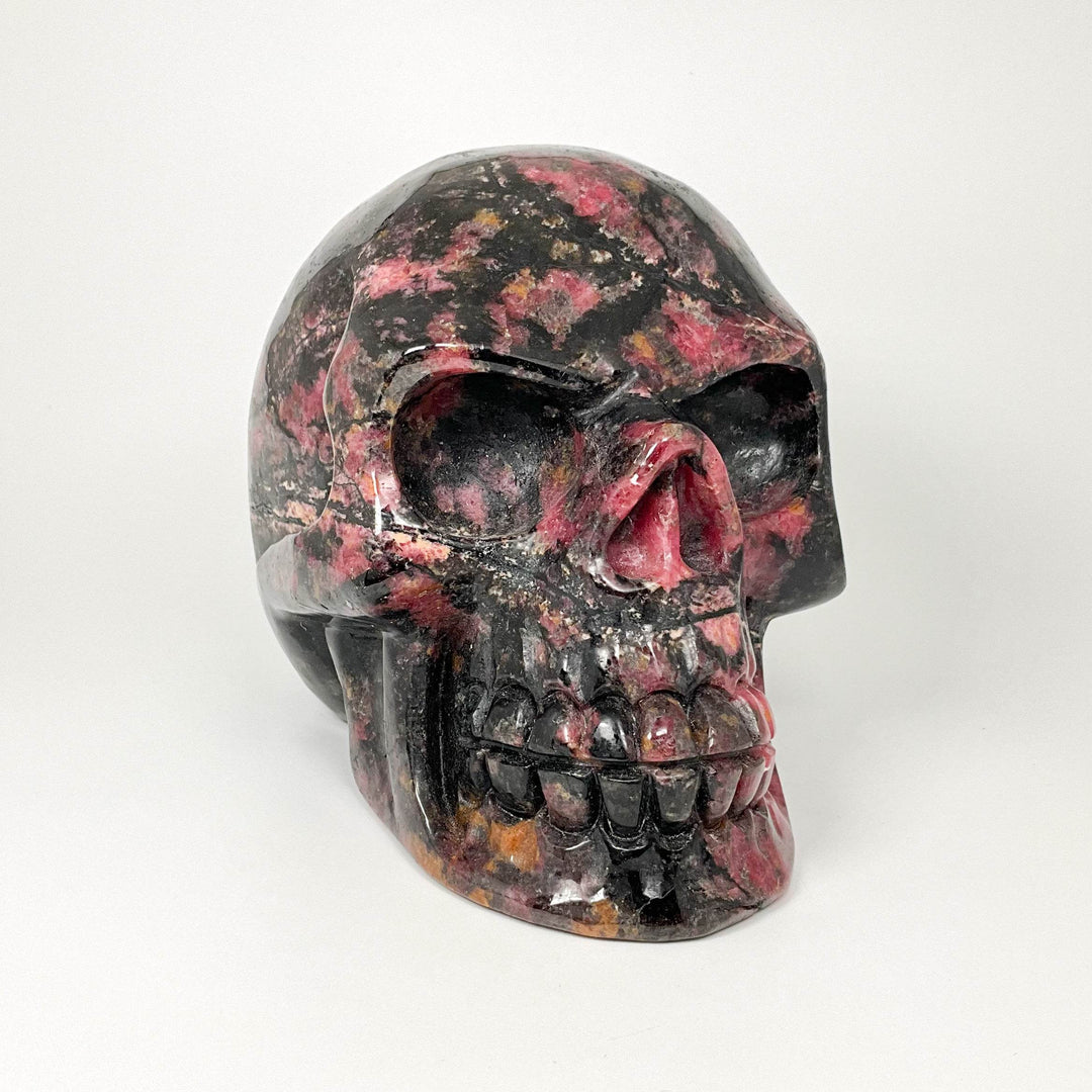Carved Rhodonite Skull-Rocks and Gems Canada