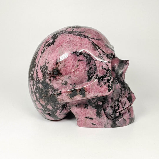 Carved Rhodonite Skull-Rocks and Gems Canada