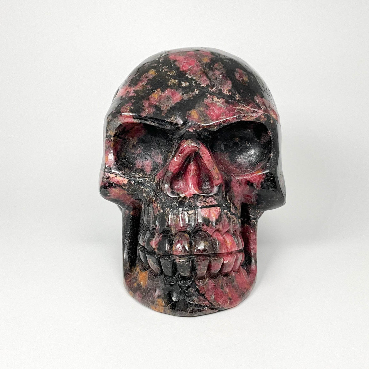 Carved Rhodonite Skull-Rocks and Gems Canada