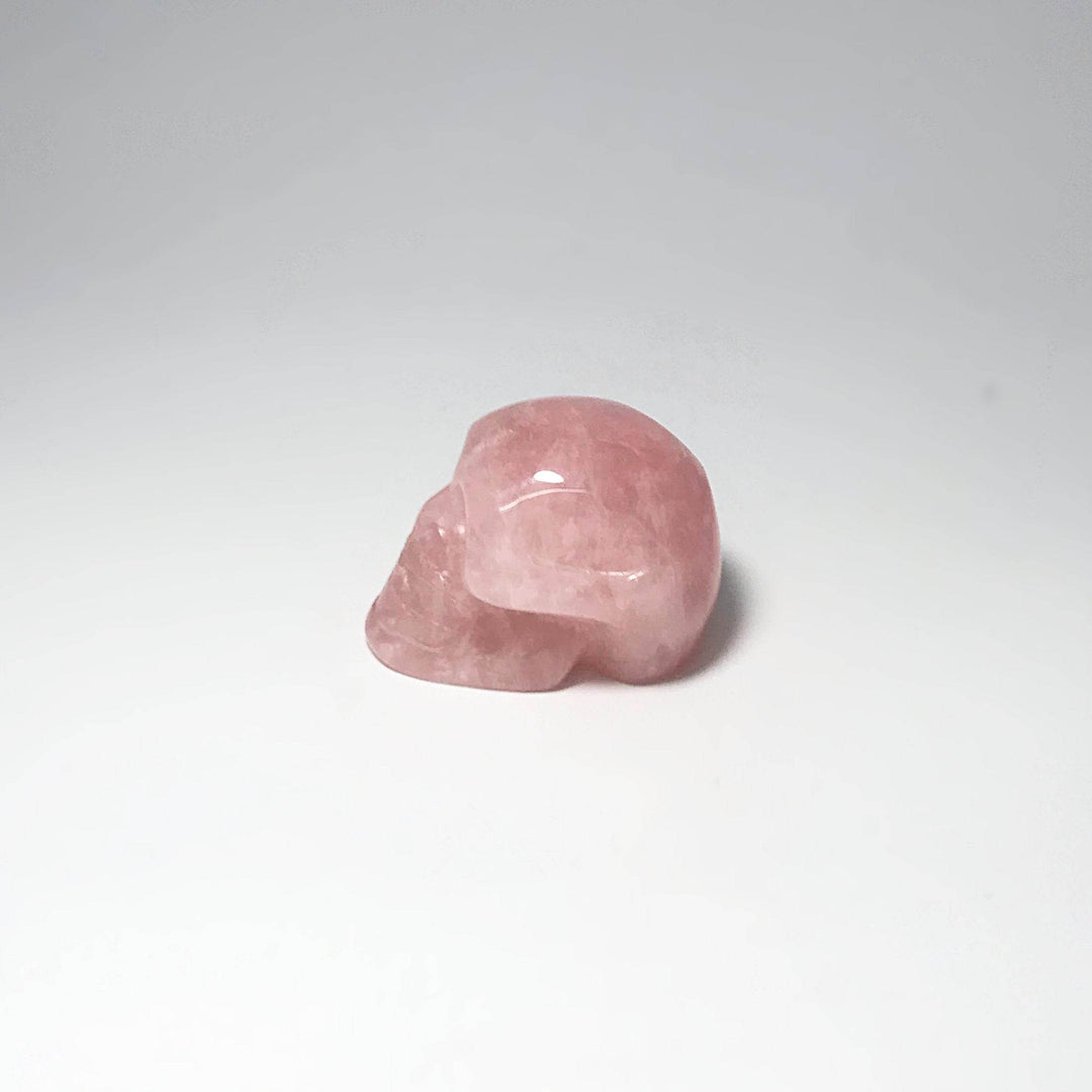 Carved Rose Quartz Skull-Rocks and Gems Canada