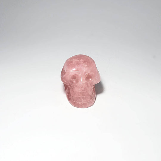 Carved Rose Quartz Skull-Rocks and Gems Canada