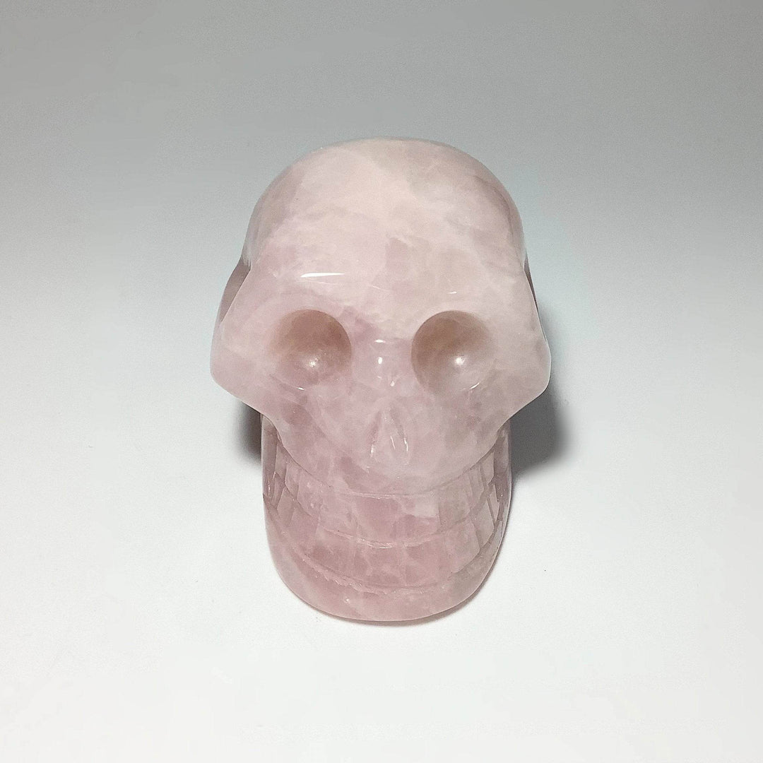 Carved Rose Quartz Skull-Rocks and Gems Canada