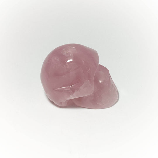 Carved Rose Quartz Skull-Rocks and Gems Canada