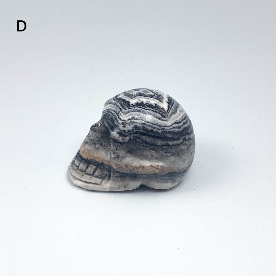 Carved Zebra Jasper Skull-Rocks and Gems Canada