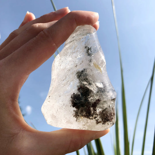 Carved Lodalite Quartz Flame - Rocks and Gems Canada