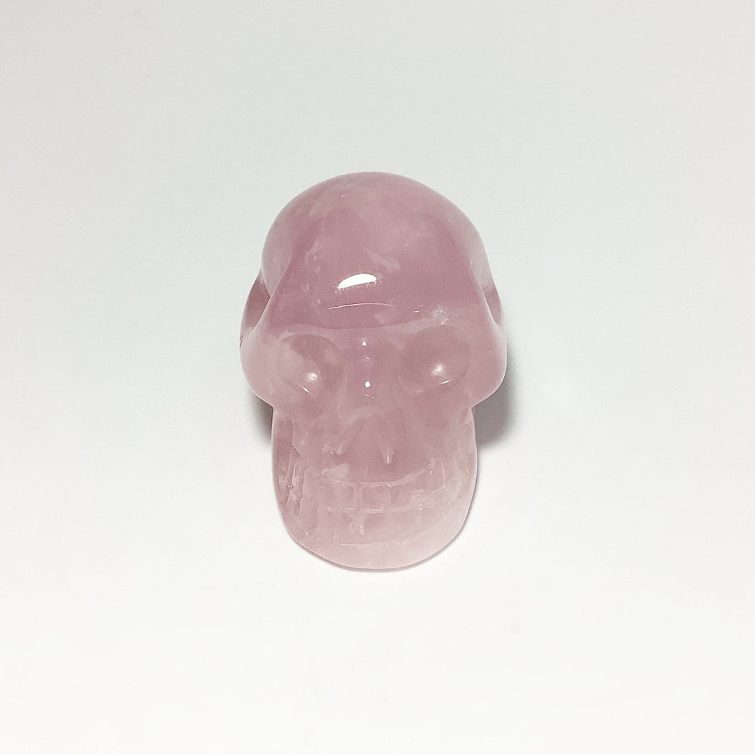 Carved Rose Quartz Skull - Rocks and Gems Canada