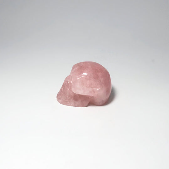 Carved Rose Quartz Skull - Rocks and Gems Canada