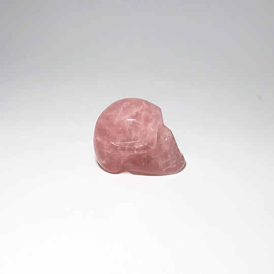 Carved Rose Quartz Skull - Rocks and Gems Canada