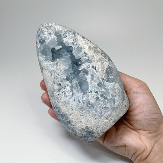 Celestite Stand Up Geode - Rocks and Gems Canada