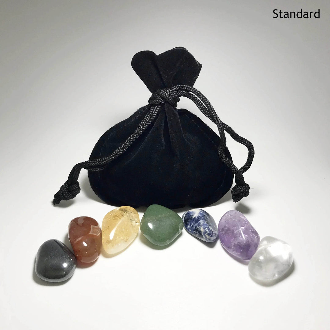 Chakra Small Tumbles Pouch-Rocks and Gems Canada