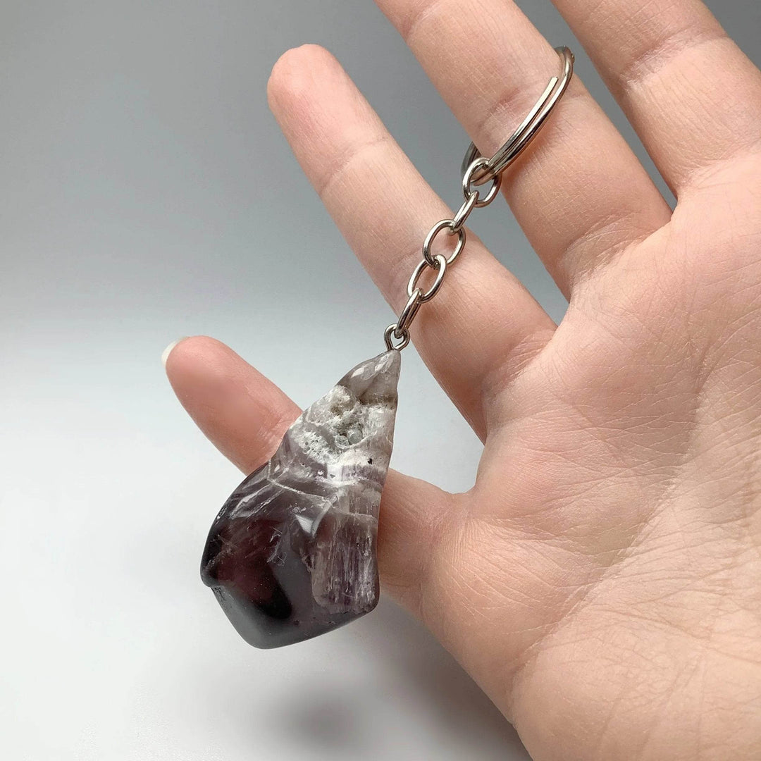 Chevron Amethyst Keychain-Rocks and Gems Canada