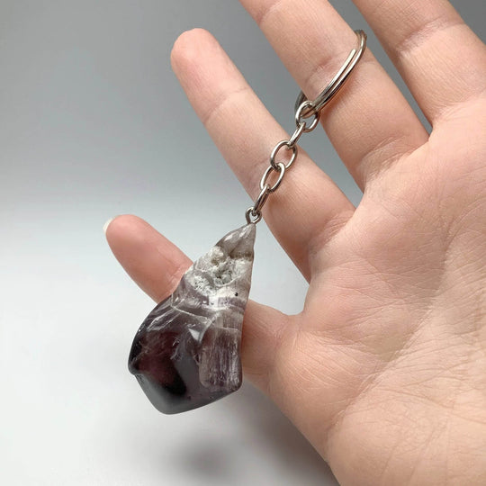 Chevron Amethyst Keychain-Rocks and Gems Canada