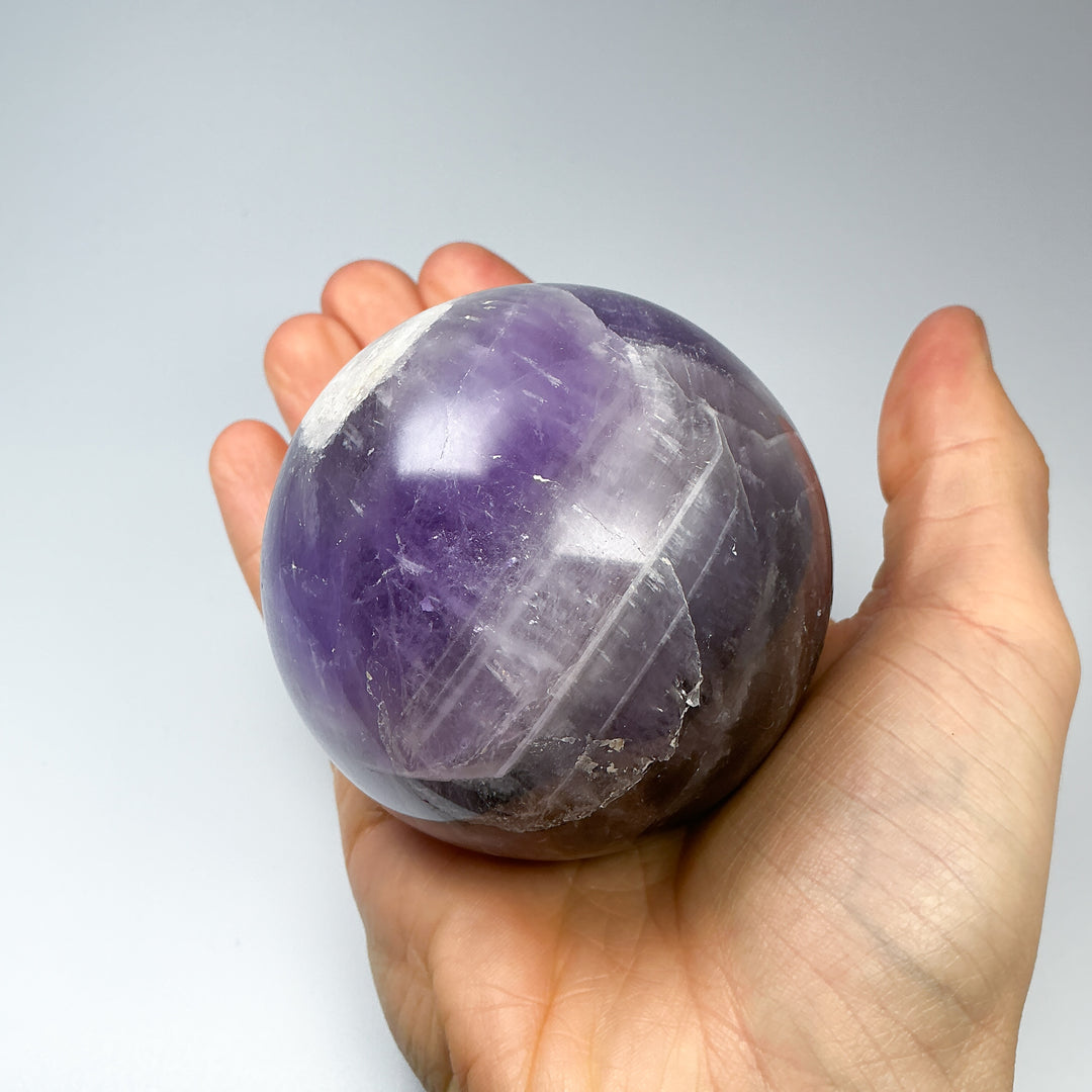 Chevron Amethyst Sphere-Rocks and Gems Canada