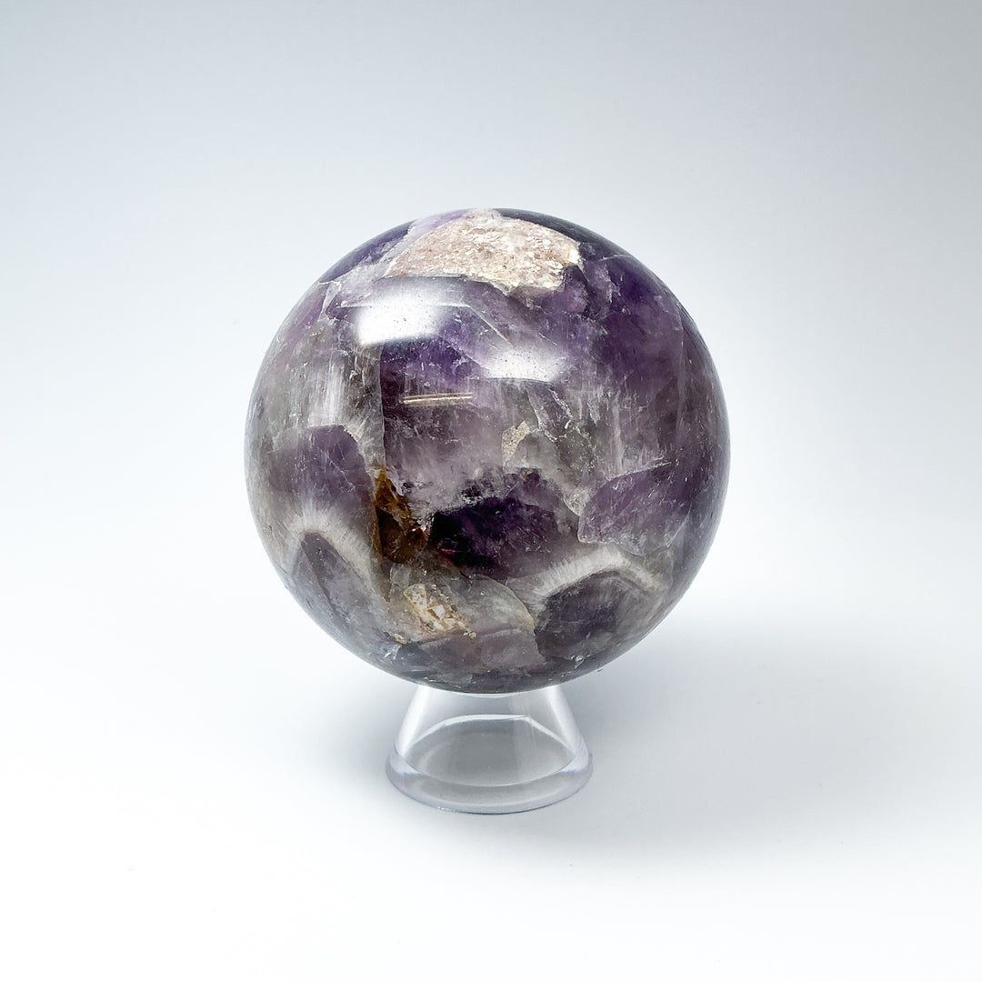 Chevron Amethyst Sphere-Rocks and Gems Canada
