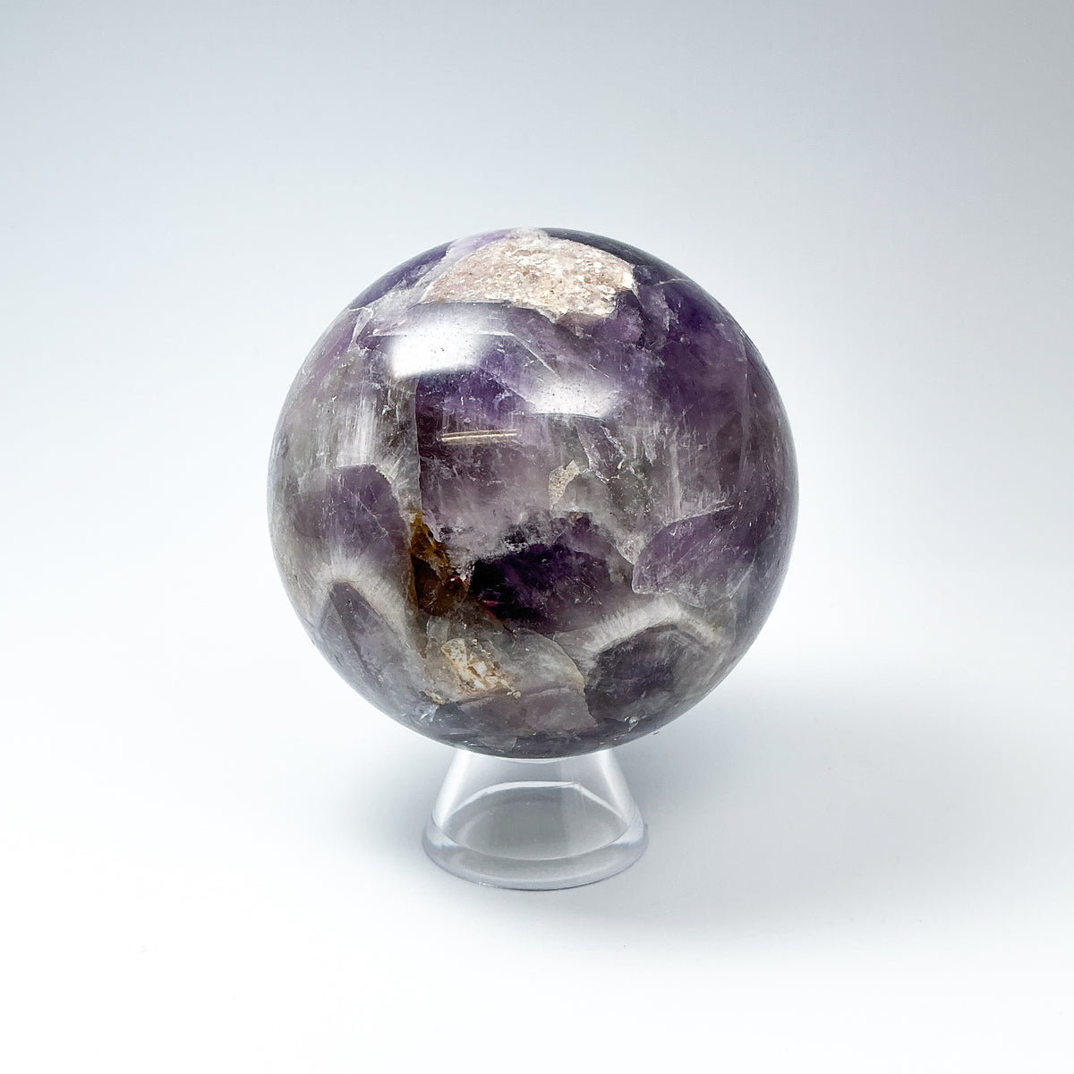 Chevron Amethyst Sphere-Rocks and Gems Canada