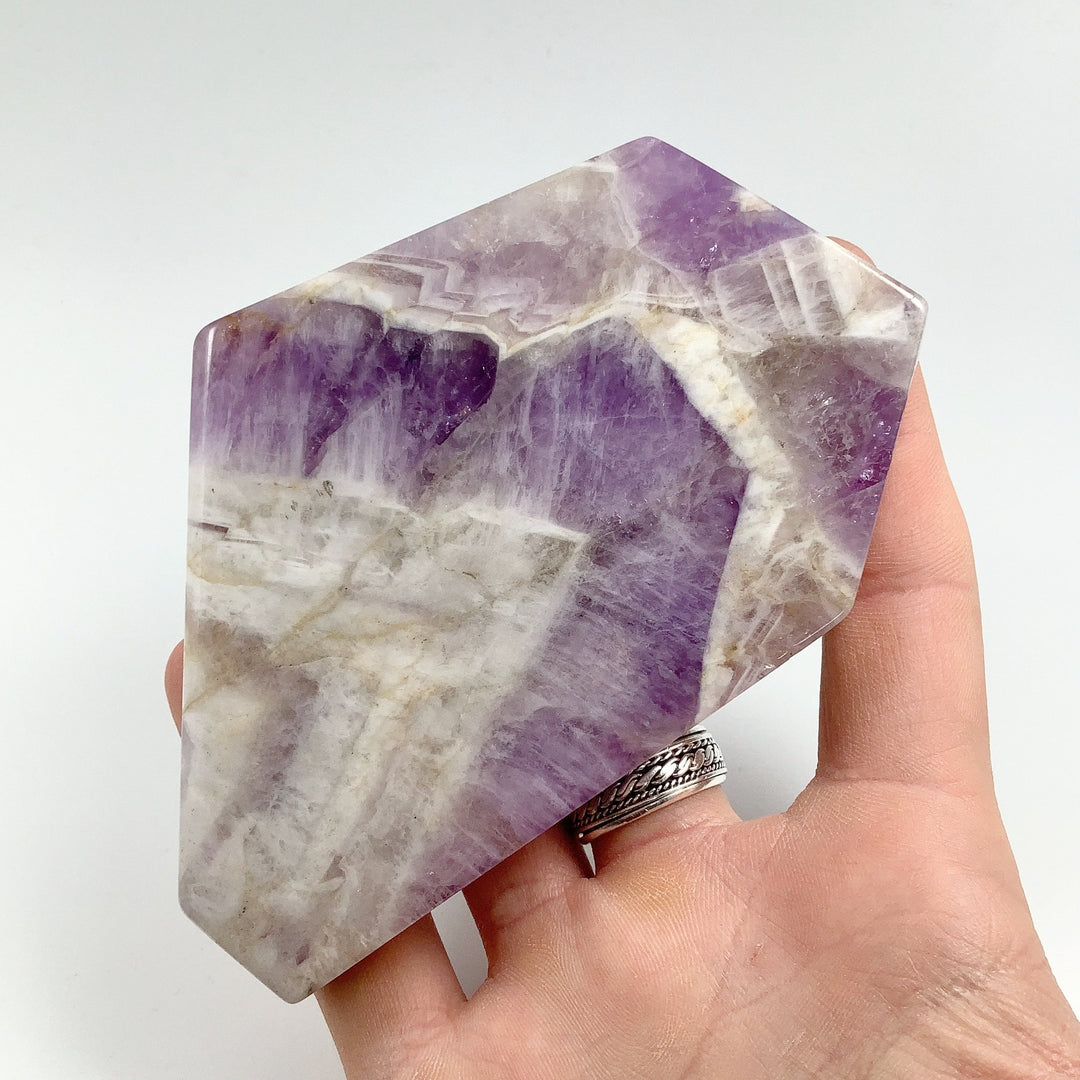 Chevron Amethyst Slice - Rocks and Gems Canada