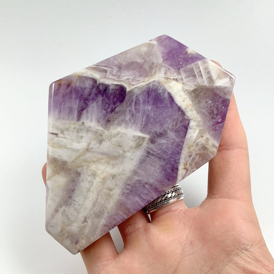 Chevron Amethyst Slice - Rocks and Gems Canada