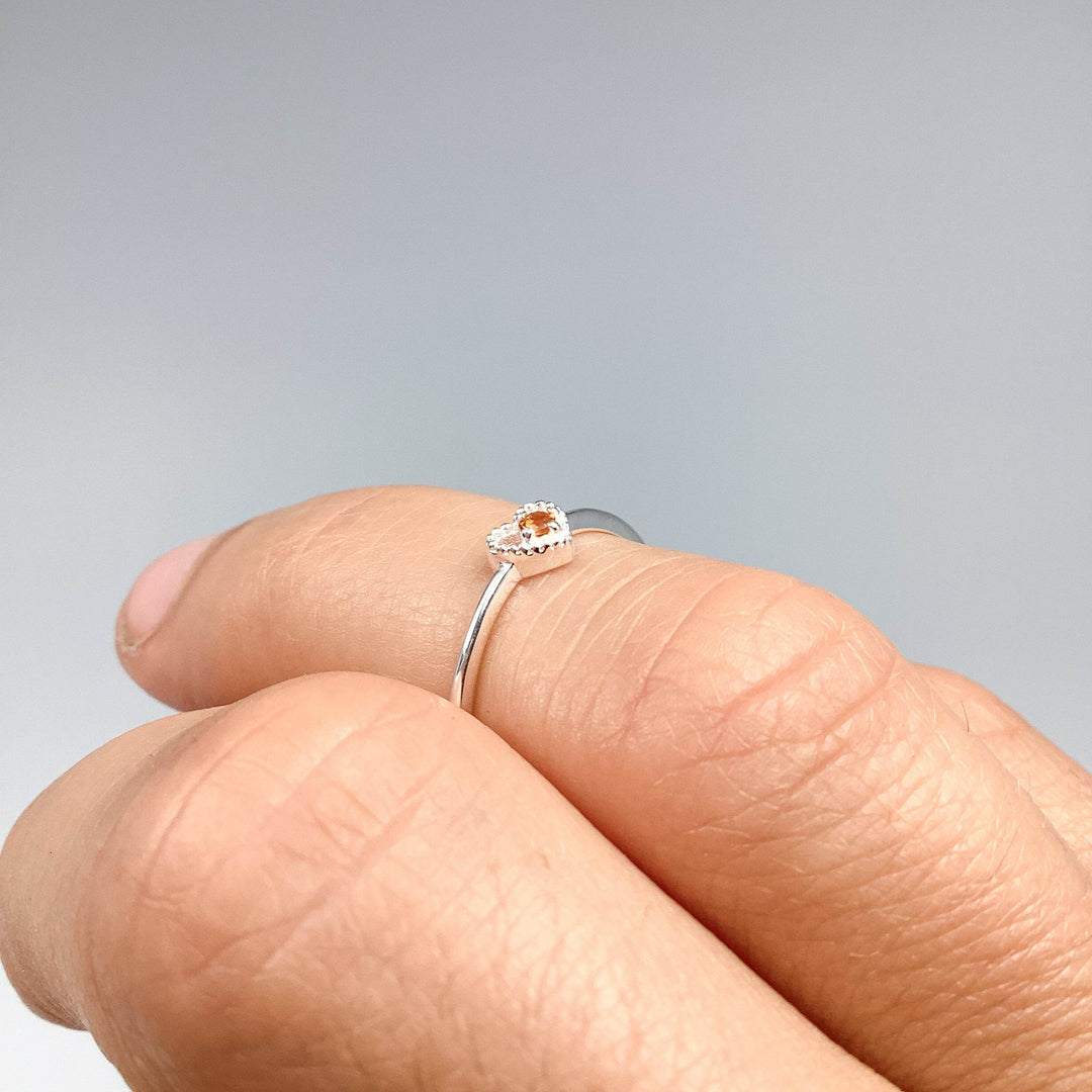 Citrine Heart Ring-Rocks and Gems Canada