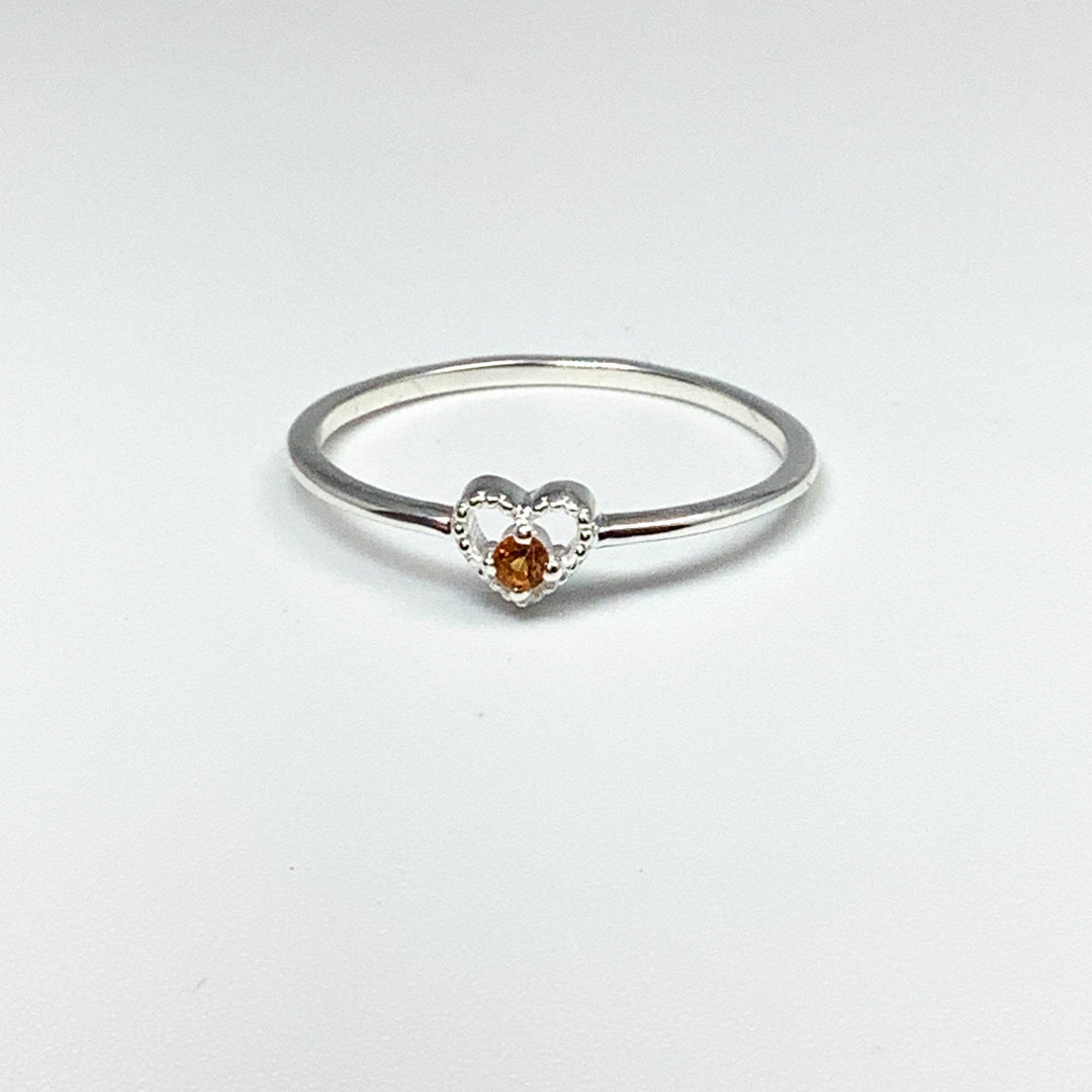 Citrine Heart Ring-Rocks and Gems Canada