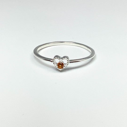 Citrine Heart Ring-Rocks and Gems Canada