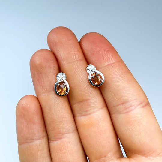Citrine Stud Earrings-Rocks and Gems Canada