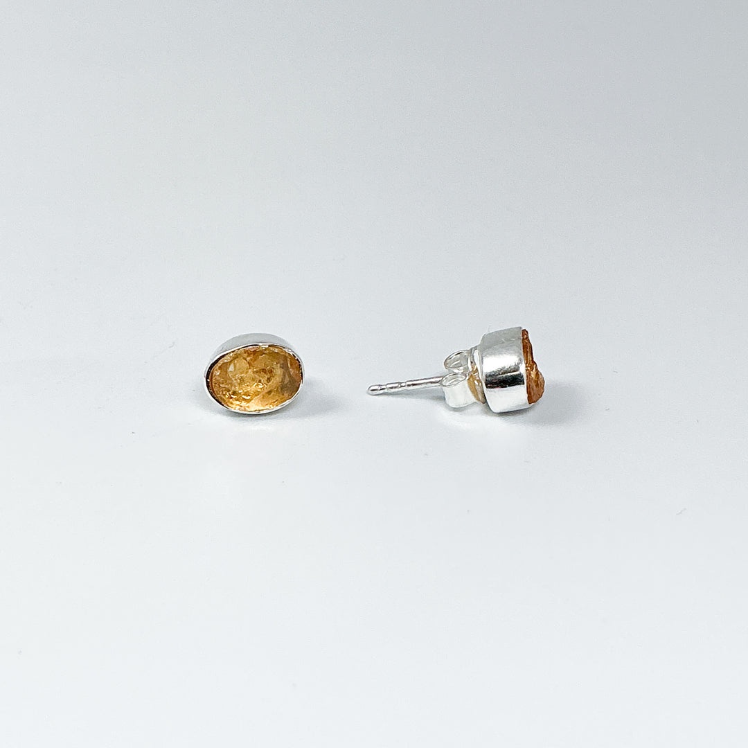 Citrine Stud Earrings-Rocks and Gems Canada