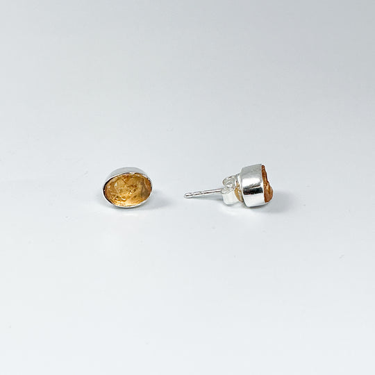 Citrine Stud Earrings-Rocks and Gems Canada