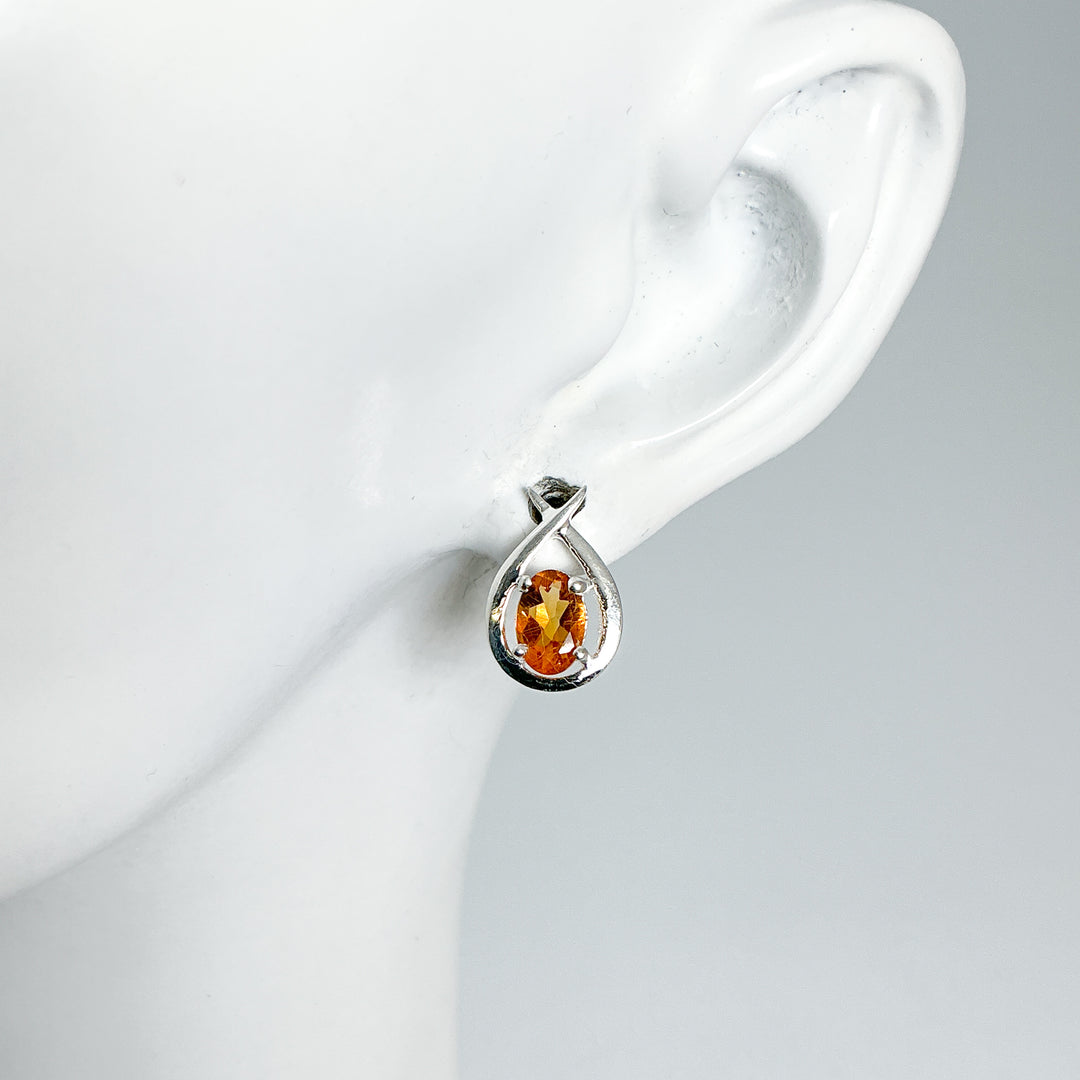 Citrine Stud Earrings-Rocks and Gems Canada