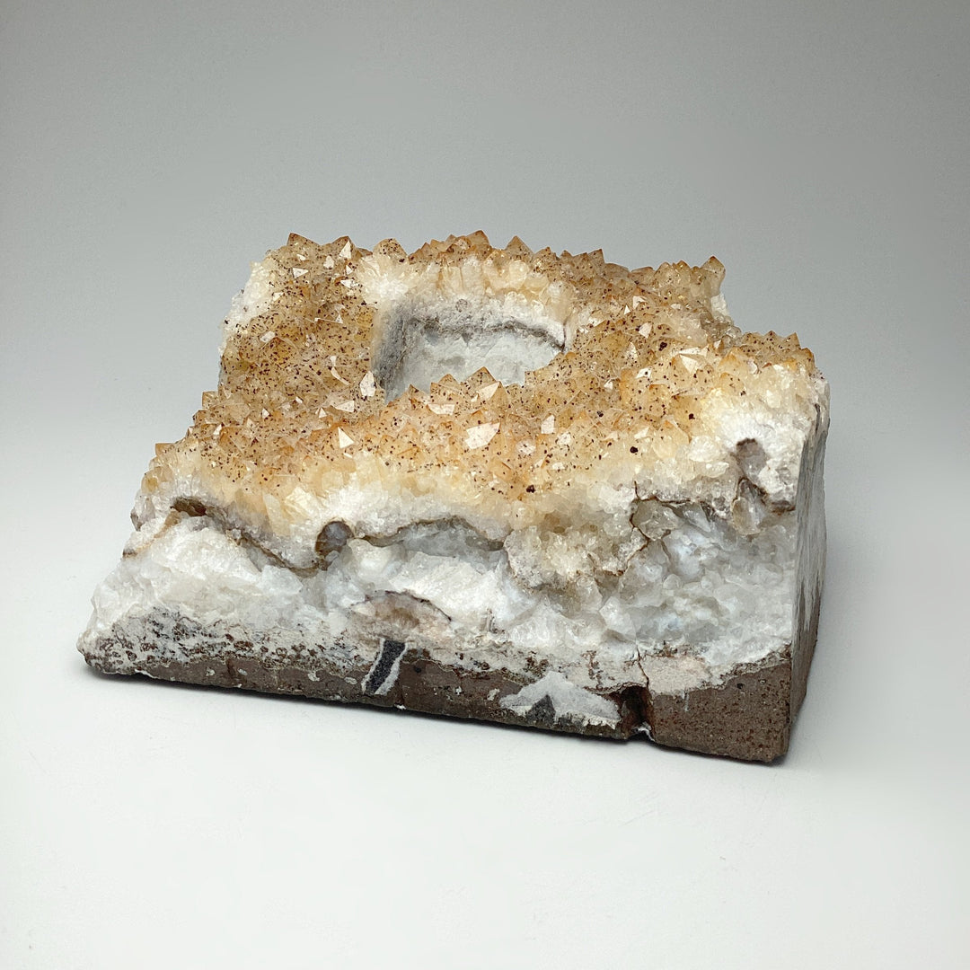 Citrine Druze Candle Holder - Rocks and Gems Canada