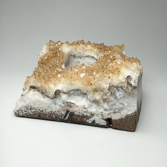 Citrine Druze Candle Holder - Rocks and Gems Canada