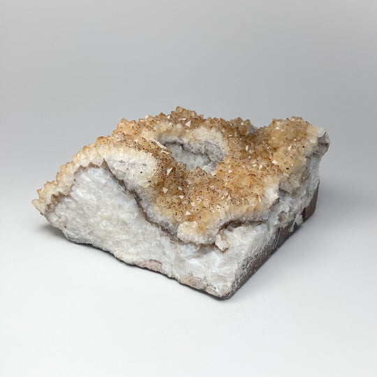 Citrine Druze Candle Holder - Rocks and Gems Canada