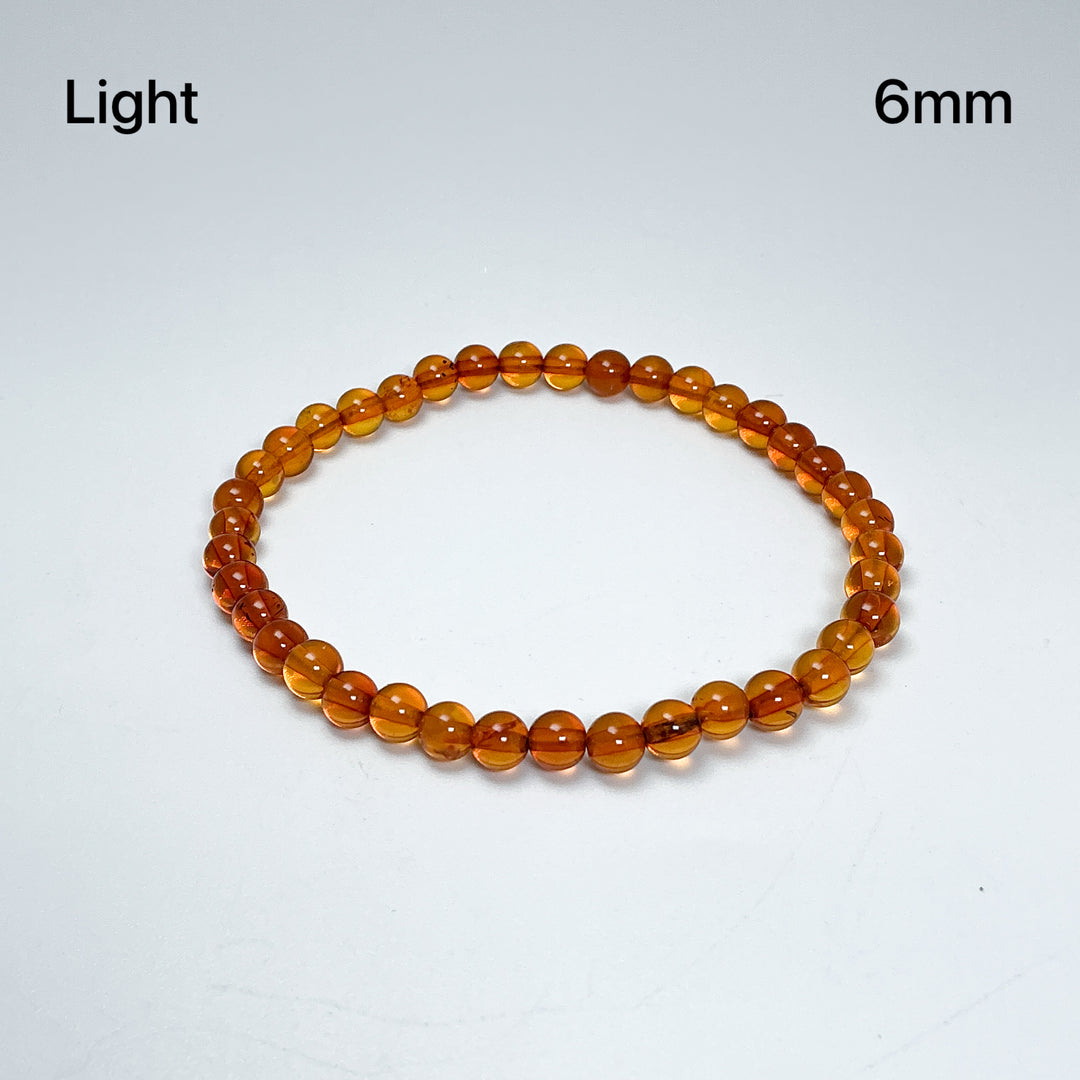 Cognac Amber Beaded Bracelet-Rocks and Gems Canada