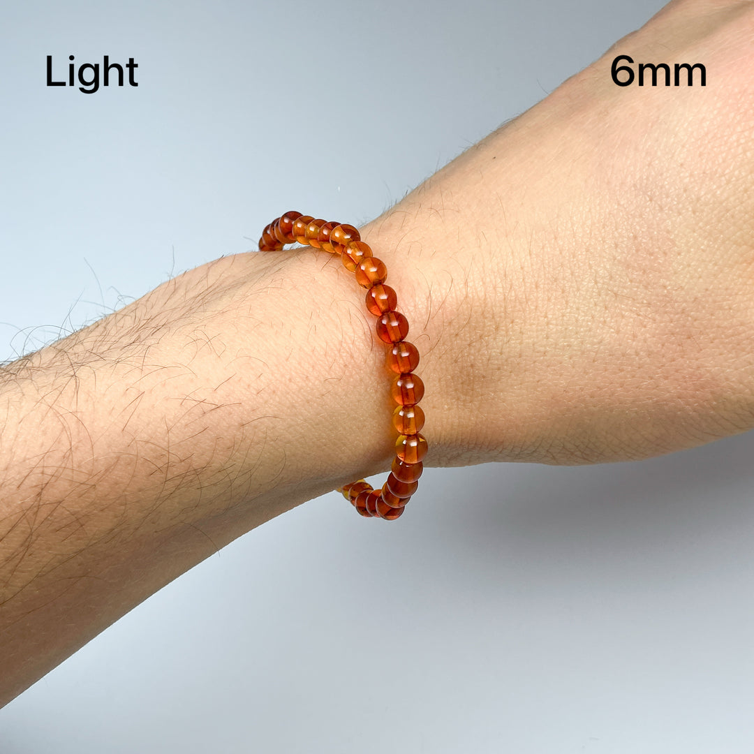 Cognac Amber Beaded Bracelet-Rocks and Gems Canada