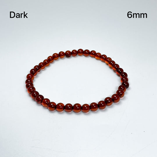 Cognac Amber Beaded Bracelet-Rocks and Gems Canada
