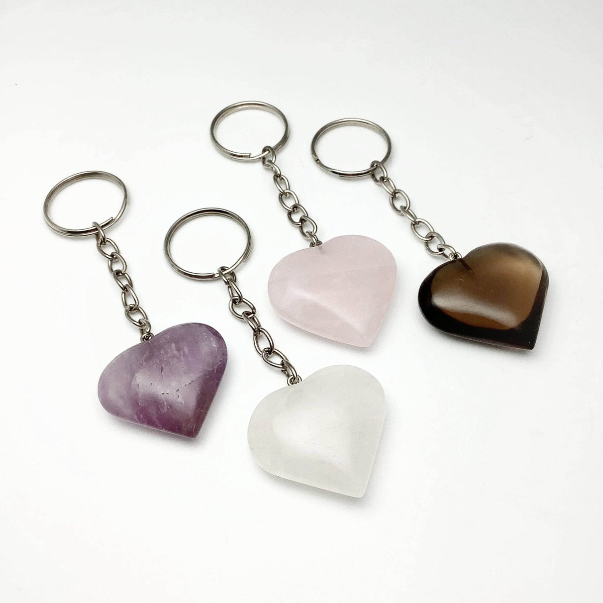 Crystal Heart Keychain-Rocks and Gems Canada