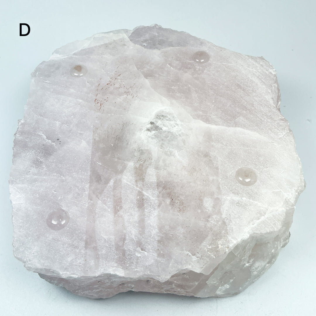 Rose Quartz Candle Holder - Rocks and Gems Canada