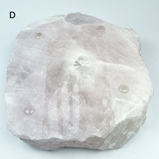 Rose Quartz Candle Holder - Rocks and Gems Canada