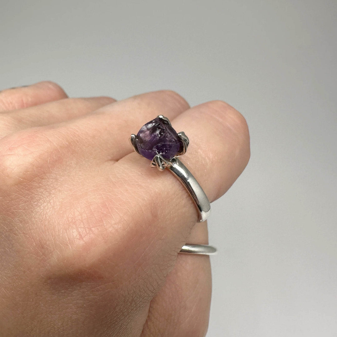 Raw Amethyst Ring - Rocks and Gems Canada