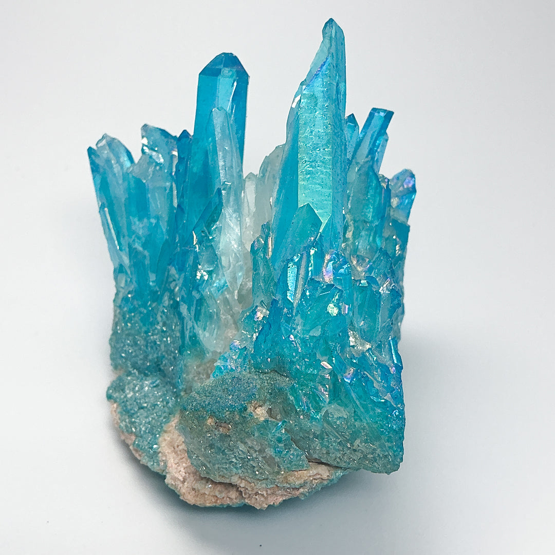 Aqua Aura Quartz Cluster