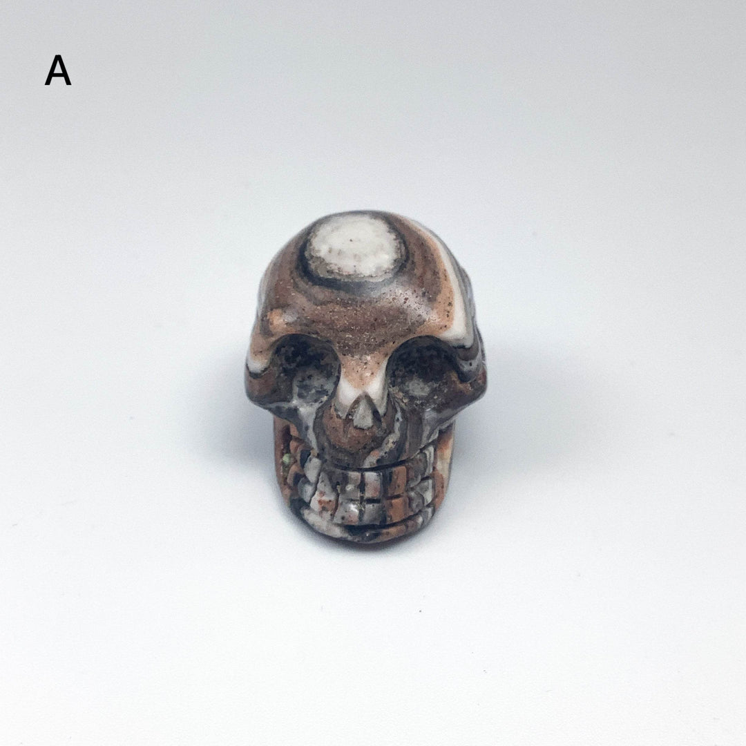 Carved Zebra Jasper Skull - Rocks and Gems Canada