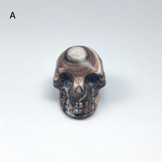 Carved Zebra Jasper Skull - Rocks and Gems Canada