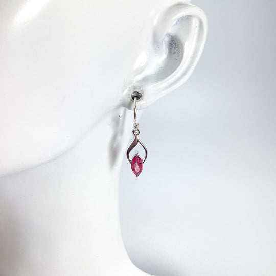 Pink Tourmaline Dangle Earrings