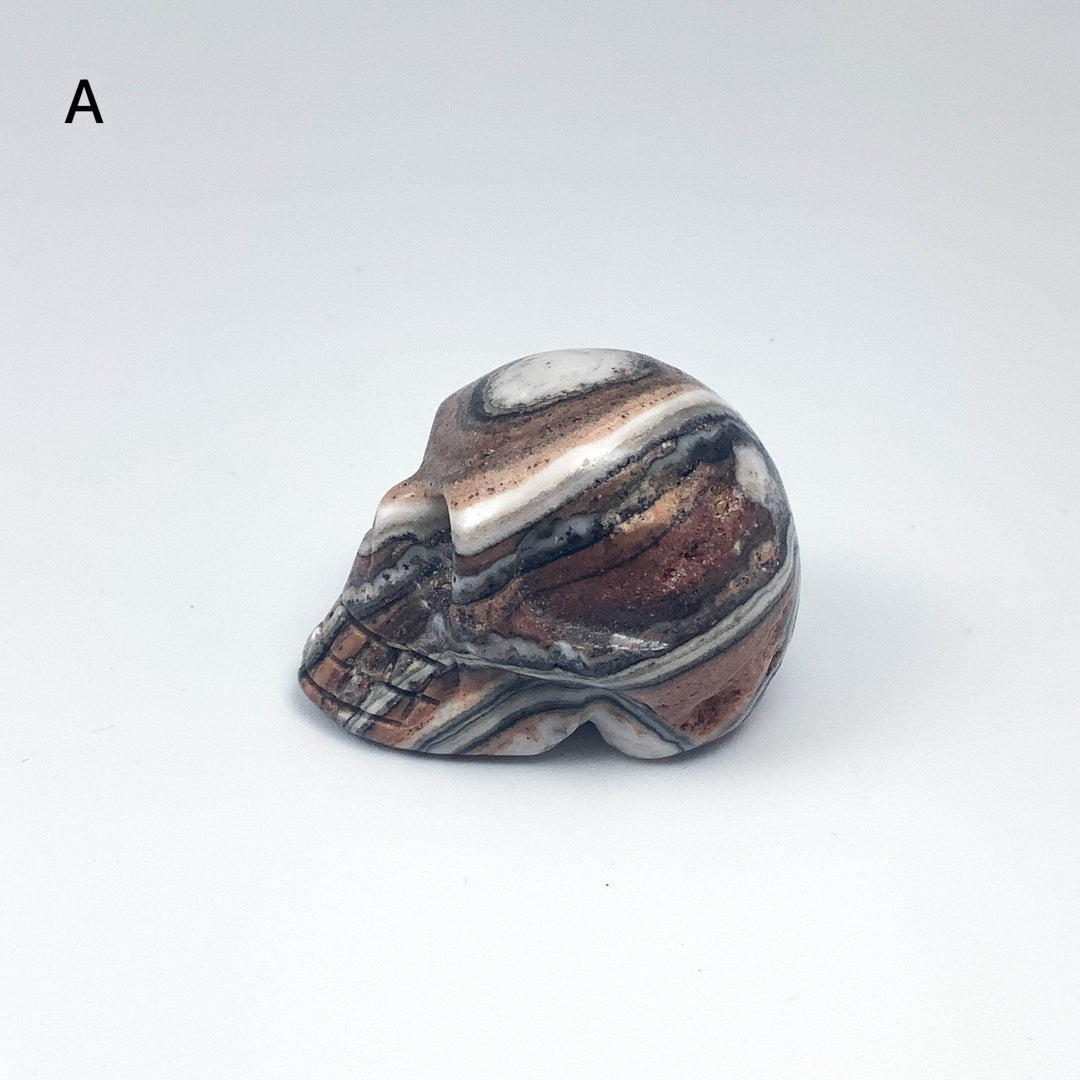 Carved Zebra Jasper Skull - Rocks and Gems Canada