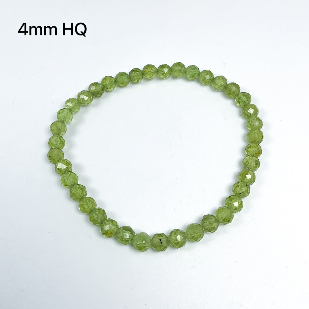 Peridot Faceted Beaded Bracelet - Rocks and Gems Canada