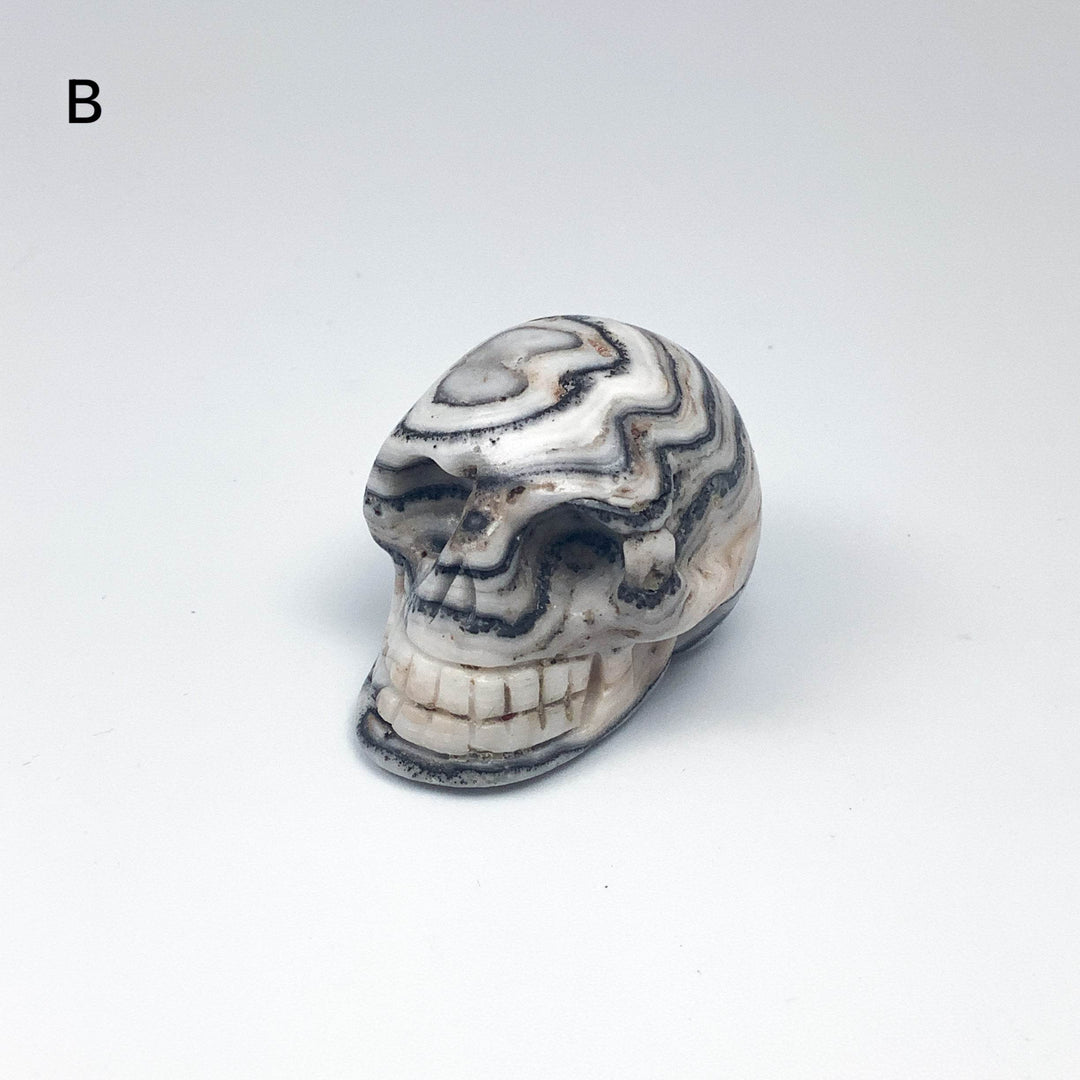 Carved Zebra Jasper Skull - Rocks and Gems Canada