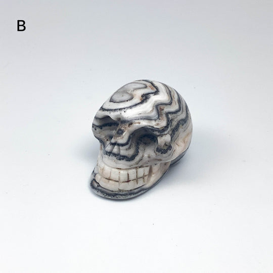 Carved Zebra Jasper Skull - Rocks and Gems Canada