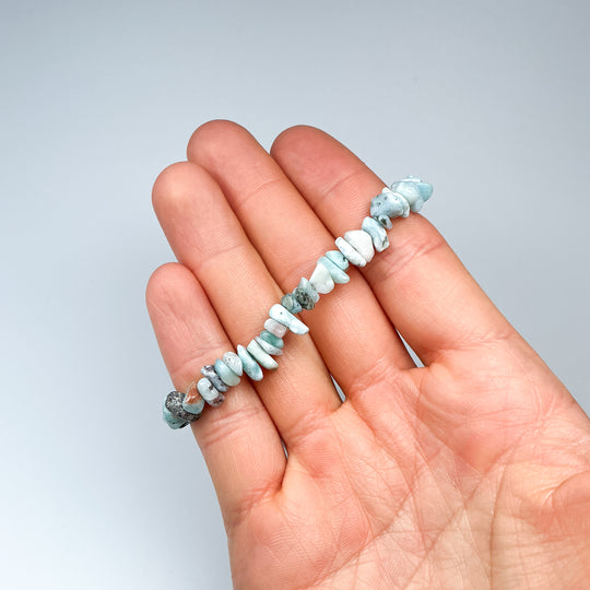 Larimar Chip Beaded Bracelet - Rocks and Gems Canada