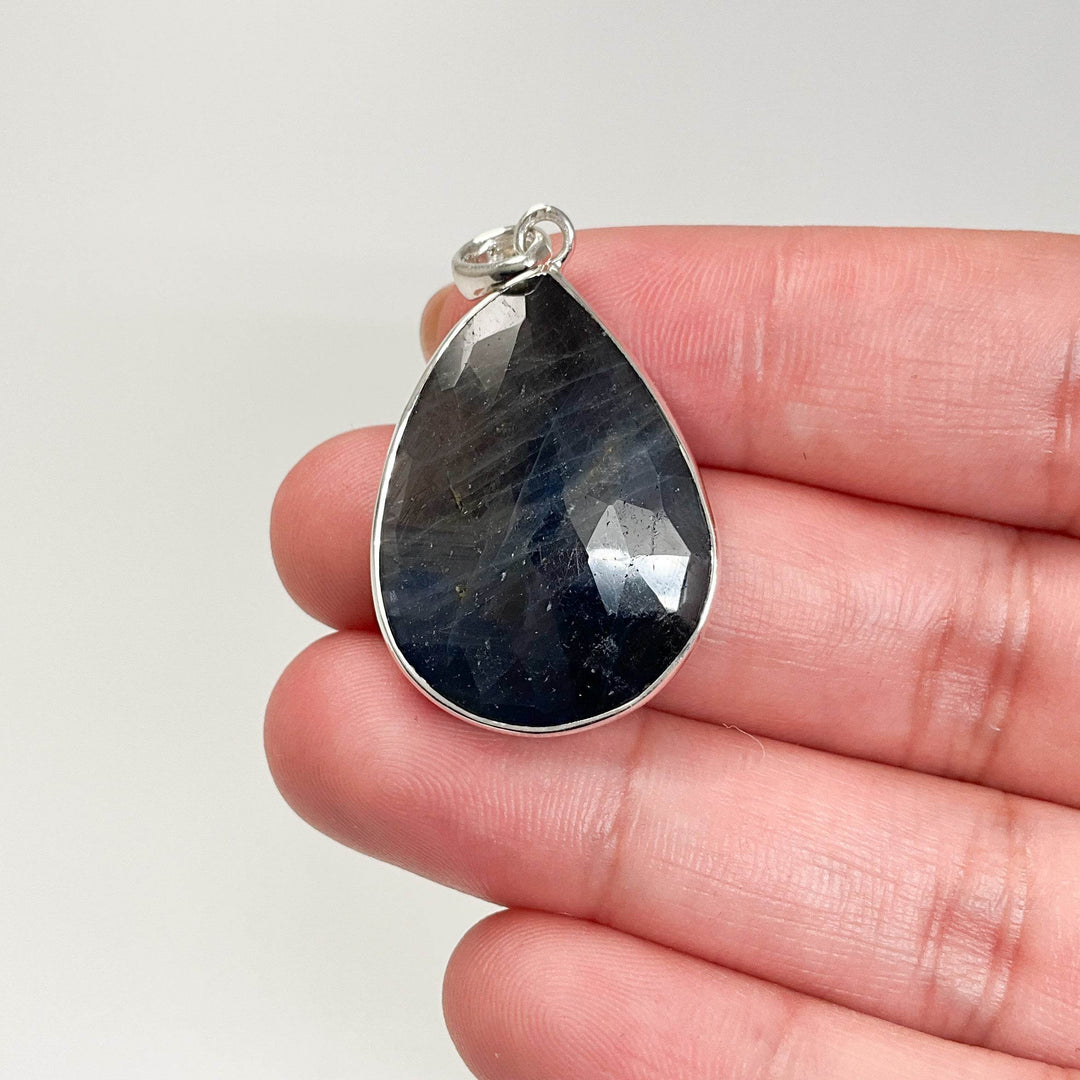 Dark Blue Sapphire Pendant-Rocks and Gems Canada